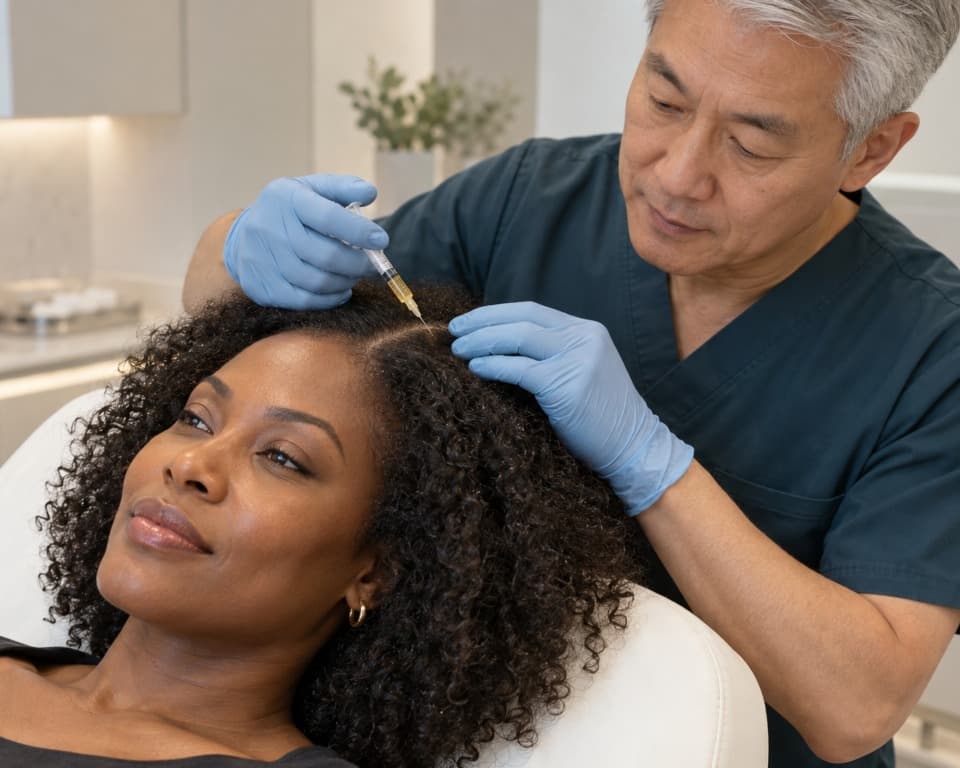 PRP scalp treatment for a woman