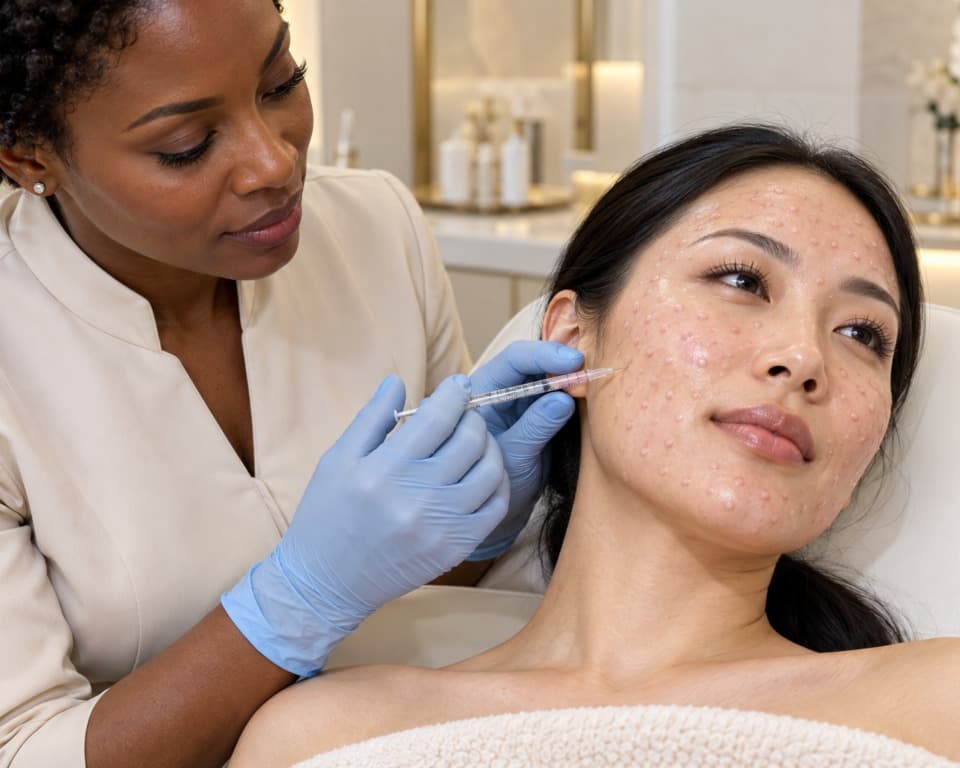 Skin booster injections during treatment